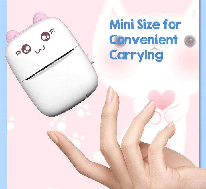 ZAMORA MART portable mini pocket thermal printer with Bluetooth connectivity, compact design for on-the-go printing.