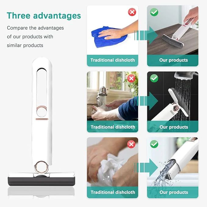 ZAMORA MART portable self mini mop with compact handle and cleaning head for easy floor cleaning.