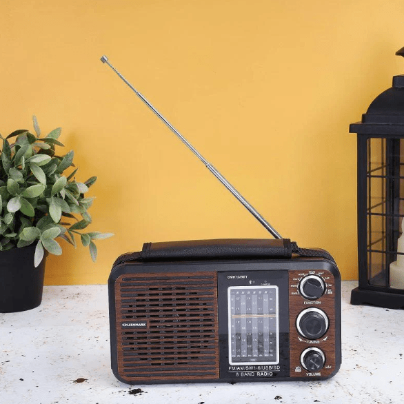 ZAMORA MART rechargeable radio with digital display, portable design, and built-in speaker for outdoor and emergency use