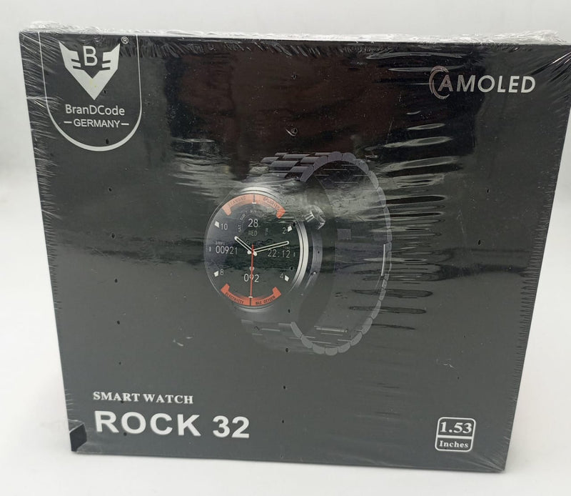 ZAMORA MART Rock 21 smart watch with a sleek black band, digital display, and fitness tracking features.