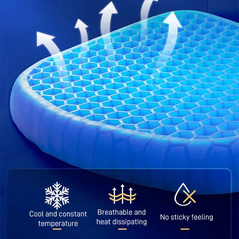 Silicone ice pad insulated car seat cushion by ZAMORA MART for cooling and comfort during long drives.