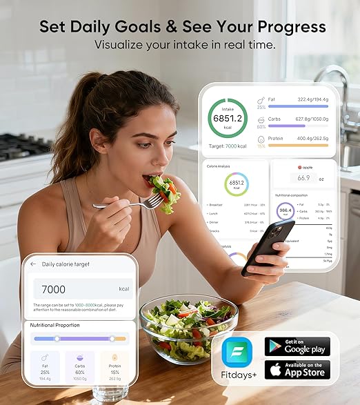 ZAMORA MART smart kitchen scale with digital display for precise weight measurement of ingredients in the kitchen