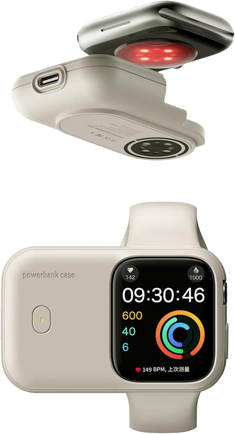 ZAMORA MART Smart Watch Power Bank showing a compact portable watch charger with USB port and digital display screen