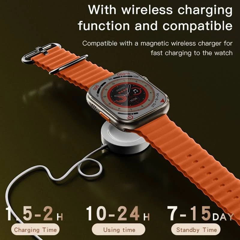 ZAMORA MART smart watch with gravity sensor, black digital display, fitness tracking features, and sleek design.