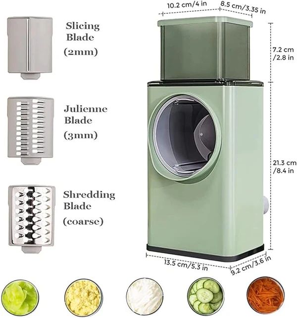 Stainless steel vegetable cutter by ZAMORA MART with sharp blades for efficient slicing and dicing vegetables.