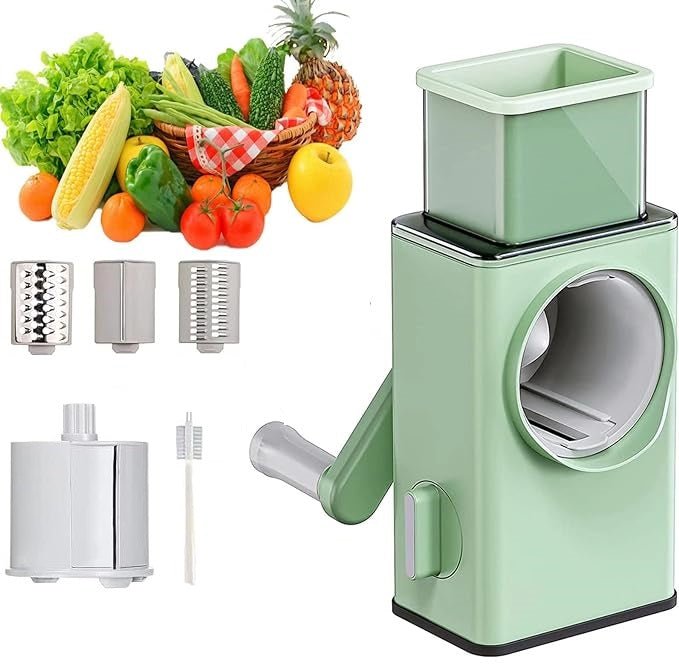 Stainless steel vegetable cutter by ZAMORA MART with sharp blades for efficient slicing and chopping of vegetables.