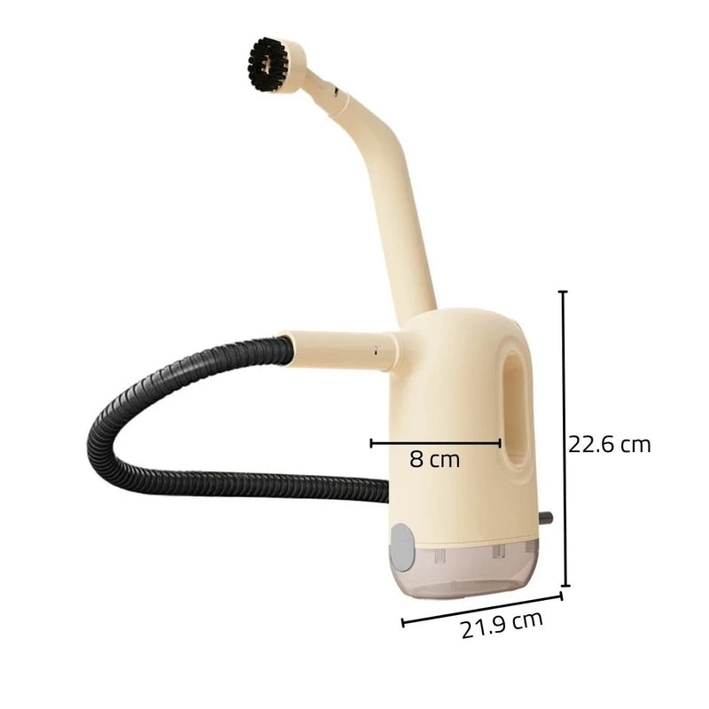ZAMORA MART steam cleaning machine with a compact design, featuring a handle and steam nozzles for deep cleaning surfaces.