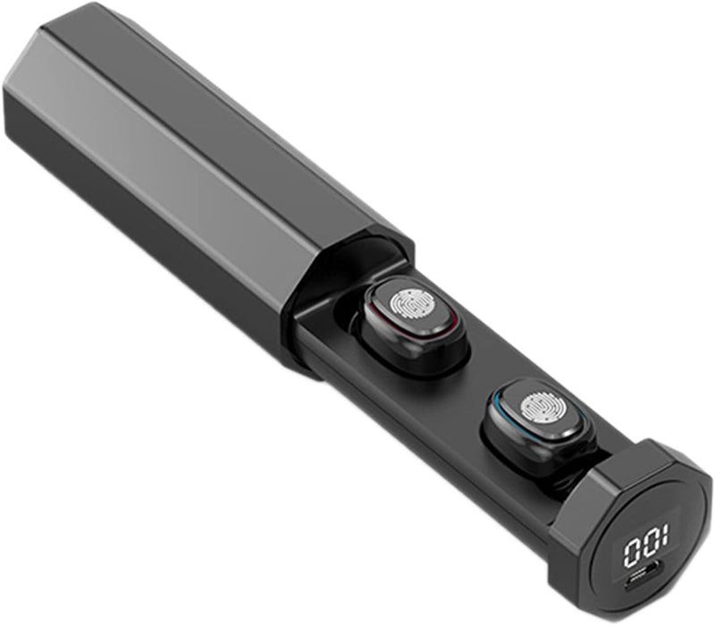 ZAMORA MART wireless digital earbuds with display, compact true-wireless earbuds for music and calls