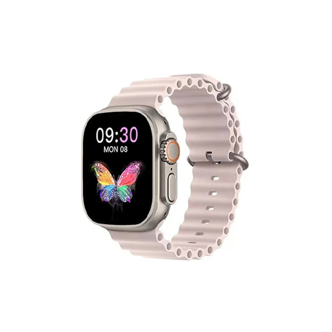ZAMORA MART Ultra2 Mini AMOLED Smartwatch with colorful display and sleek black band on a white background.