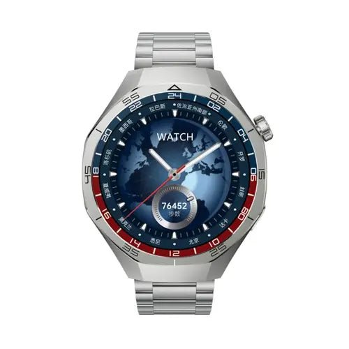 ZAMORA MART X-inova X5 Pro+ AMOLED smartwatch displaying digital watch face with fitness and health tracking features