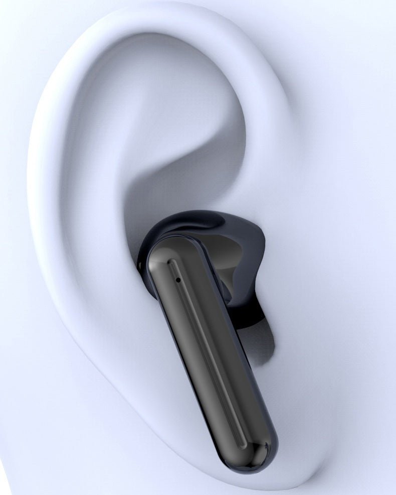 ZAMORA MART true wireless earphones with sleek black design and compact charging case, wireless earbuds for music and calls