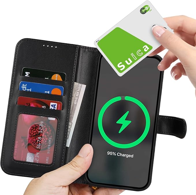 ZAMORA MART Wallet Wireless Power Bank showing a sleek black portable power bank with wireless charging capability.